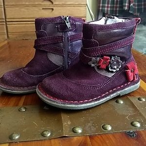 Stride Rite Purple Leather Boots